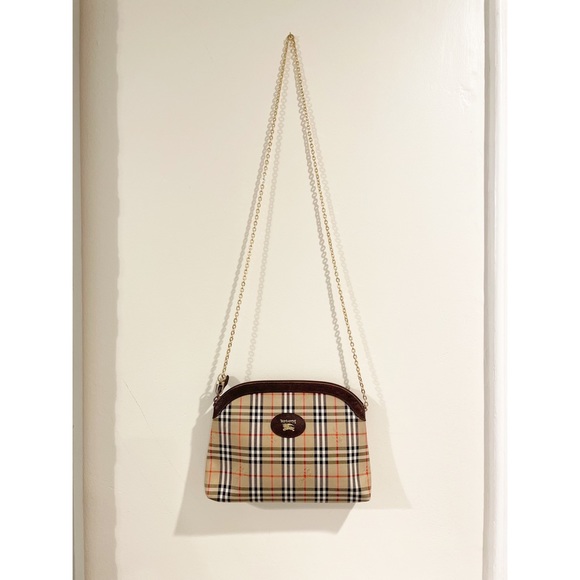 Burberry Handbags - Burberry Nova Check Leather Trim Crossbody